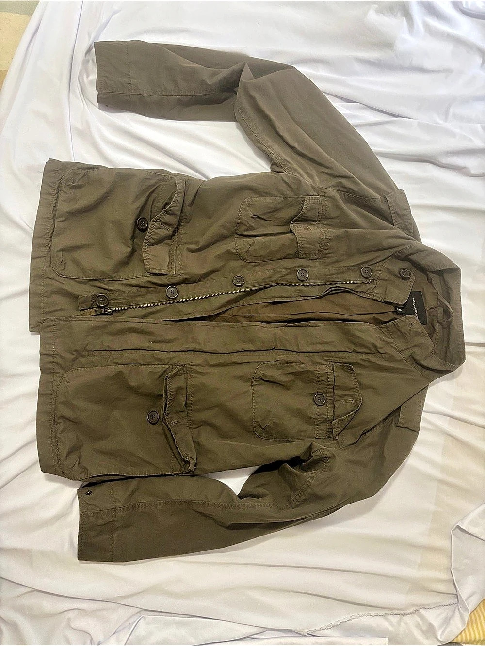 Banana Republic Olive Green Fatigue M65 Utility Military Field Jacket Green Medi